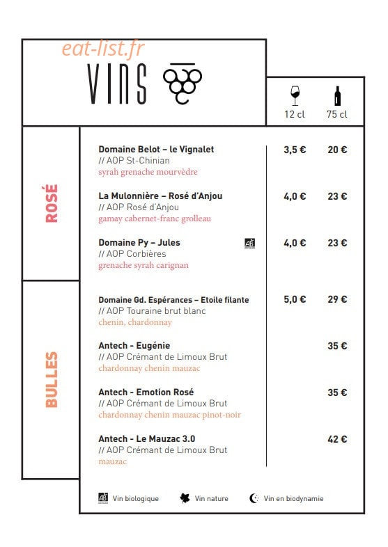 Le vinarium — carte page 11