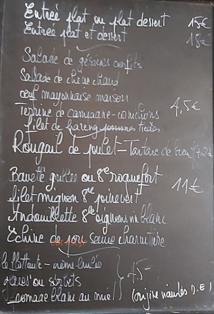 Les Caves du Courreau — carte page 1