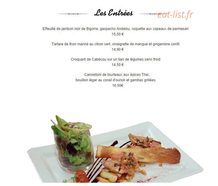 Les Gourmands — carte page 1