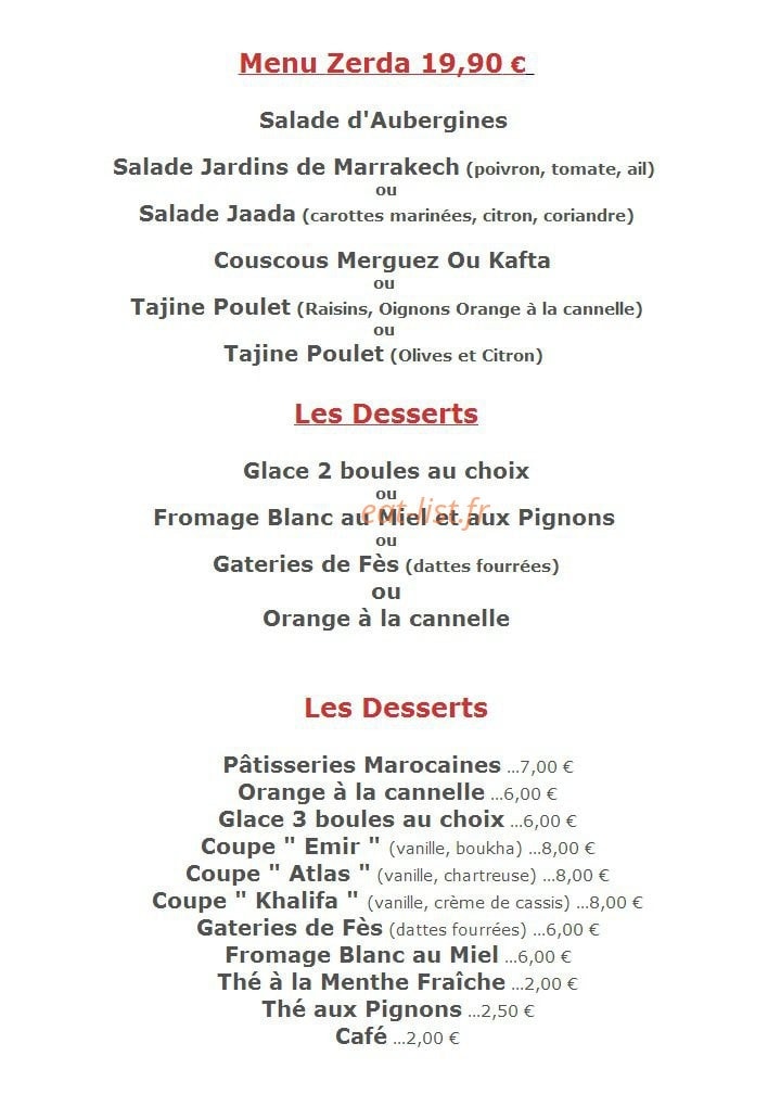 Les Jardins De Marrakech — carte page 3