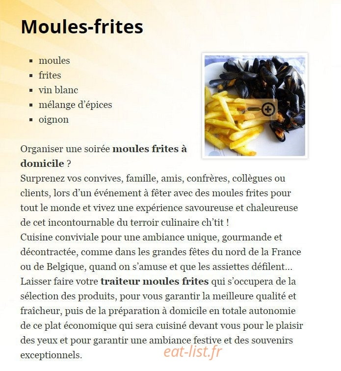 Les Spécialités d'ailleurs — carte page 2