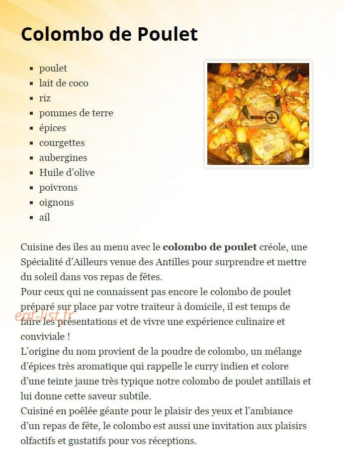 Les Spécialités d'ailleurs — carte page 8