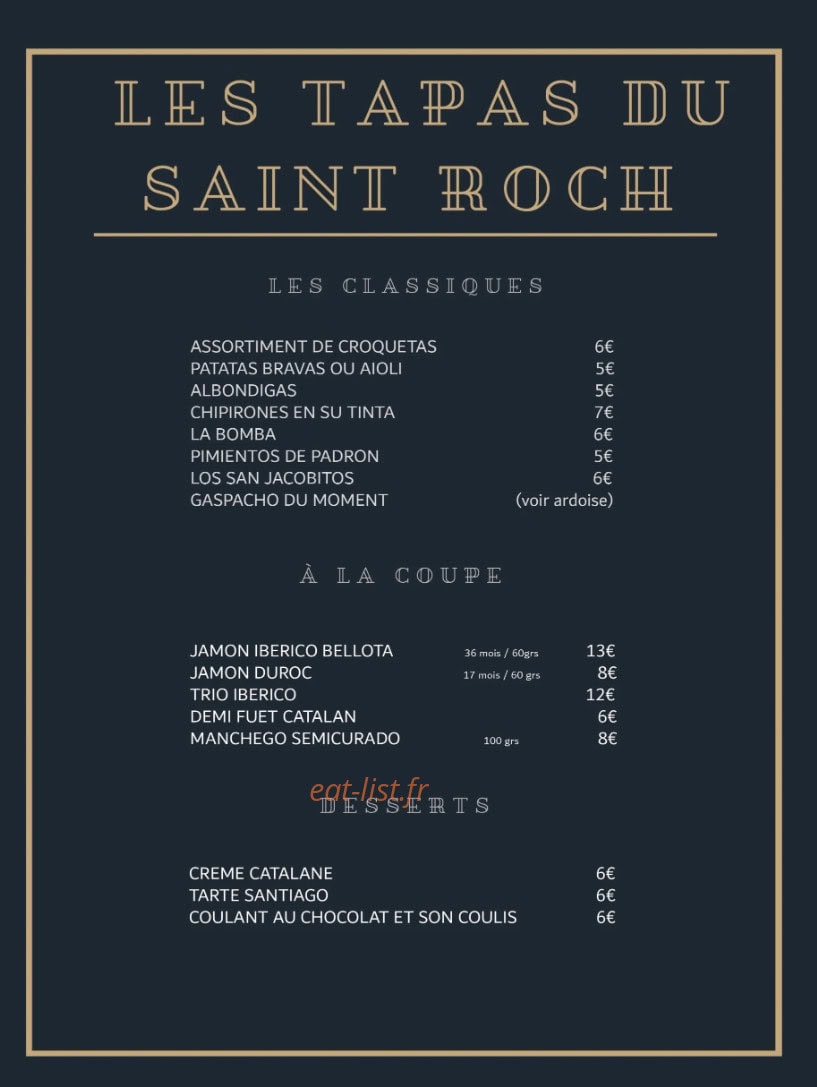 Les Tapas — carte page 2