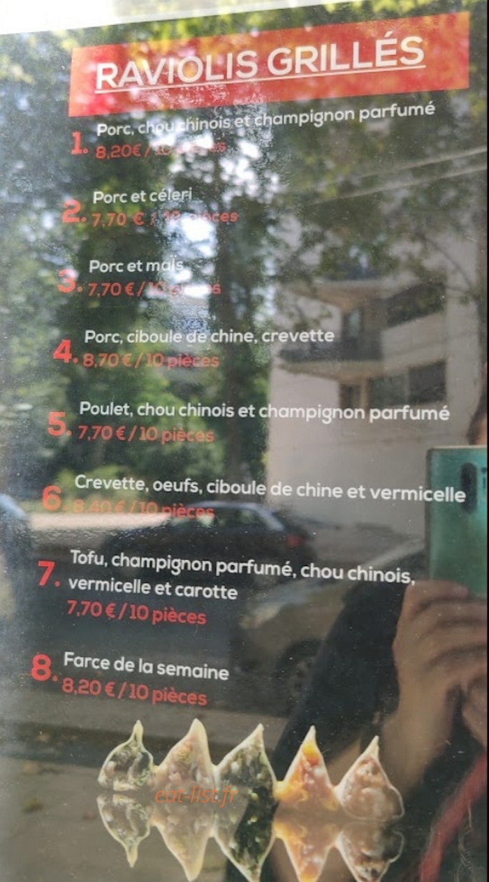 Li’s Raviolis Chinois Léon Blum — carte page 1