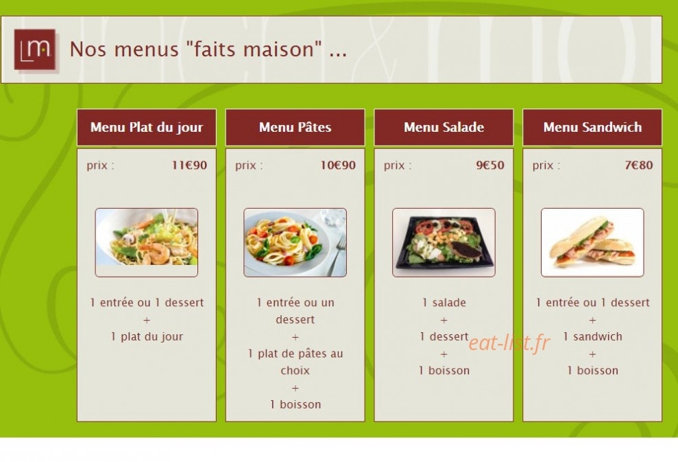 Lunch&more — carte page 2
