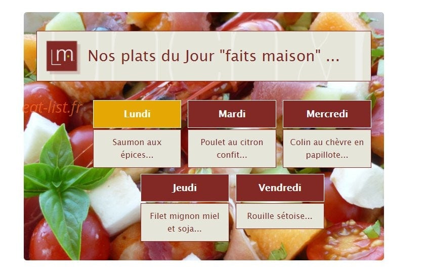 Lunch&more — carte page 1