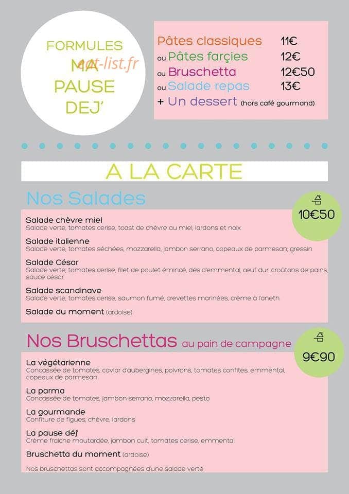 Ma Pause Déj' — carte page 3