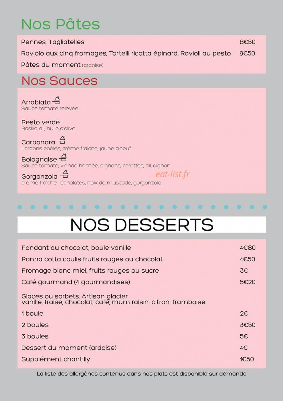 Ma Pause Déj' — carte page 2