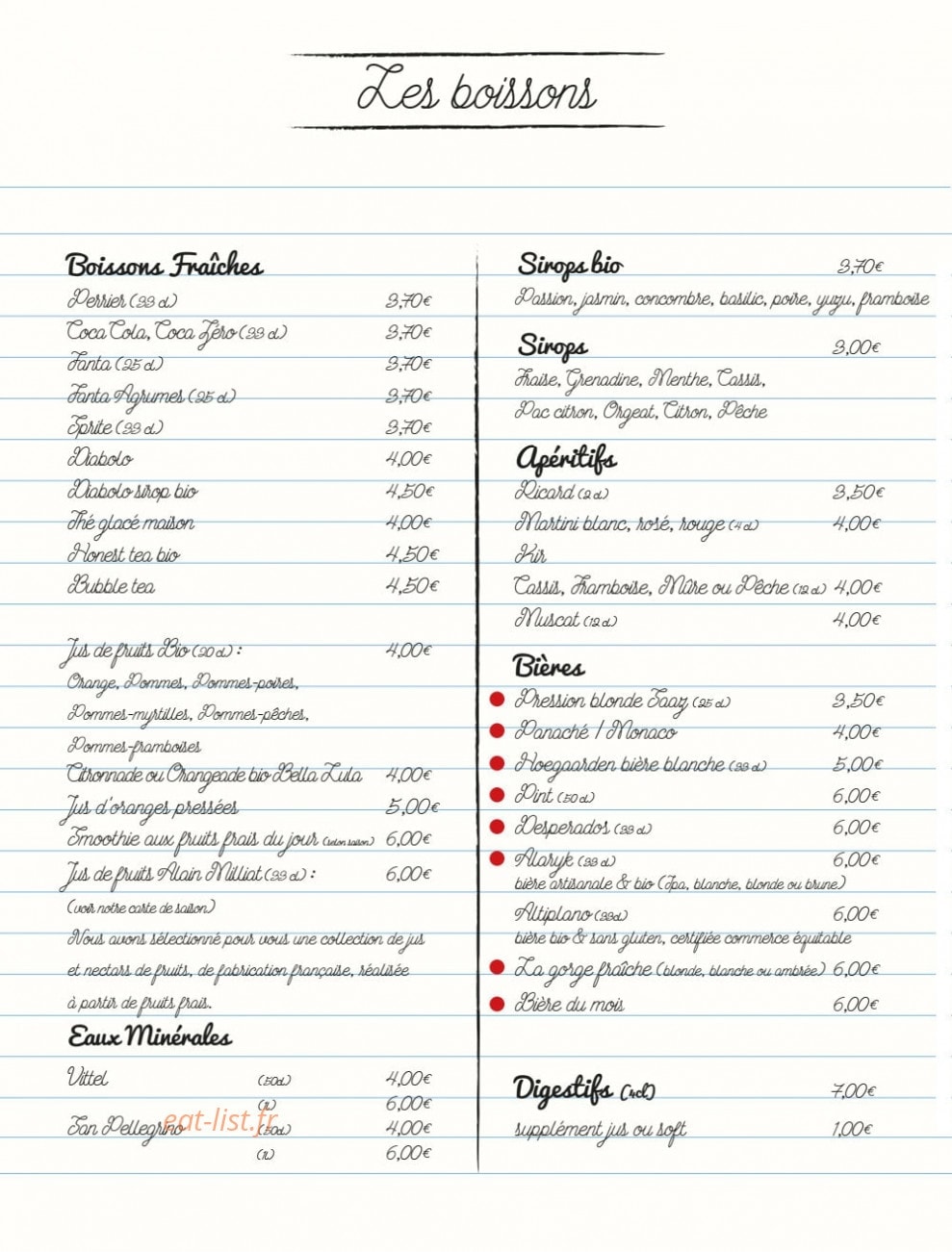 Ma première Cantine — carte page 6