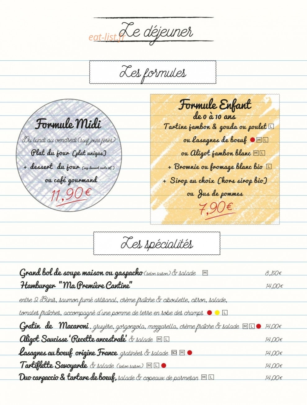 Ma première Cantine — carte page 11