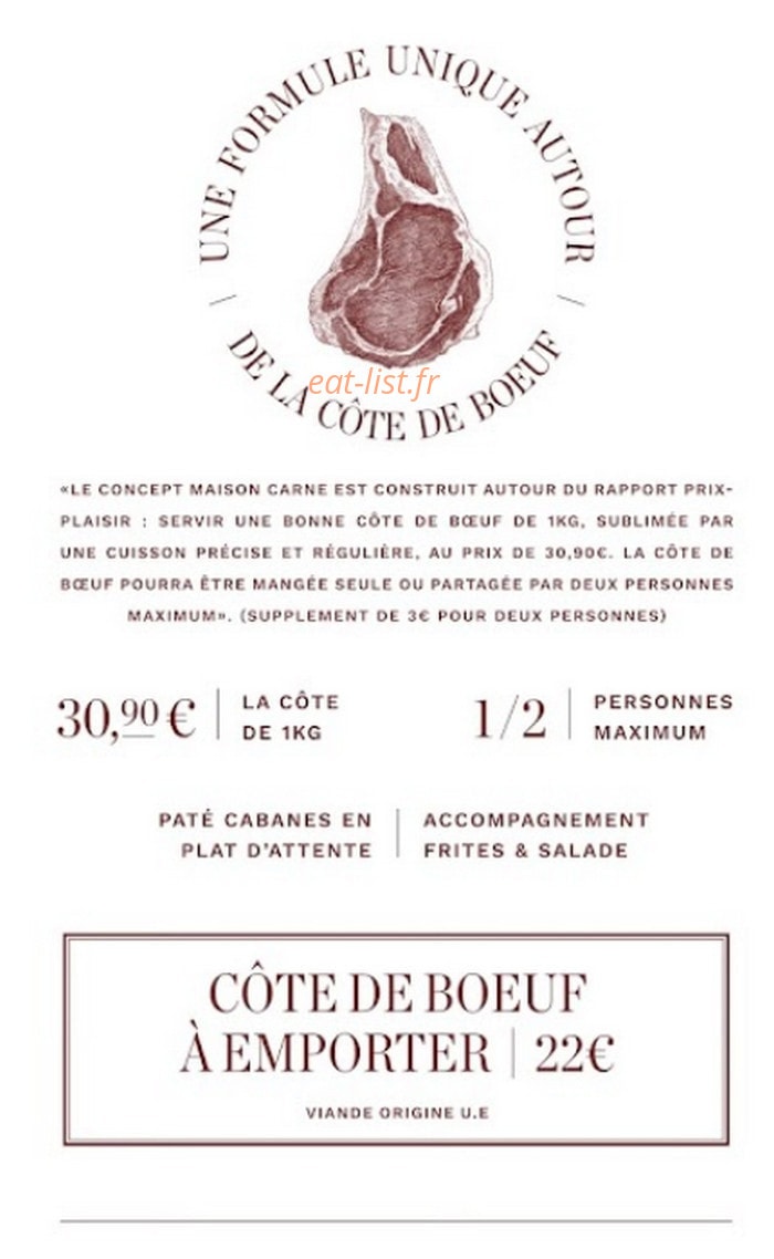 Maison Carne — carte page 1