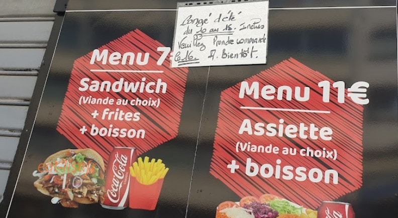 Maison du kebab — carte page 3