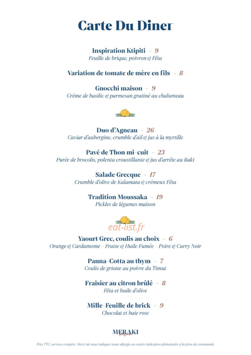 Meraki — carte page 1