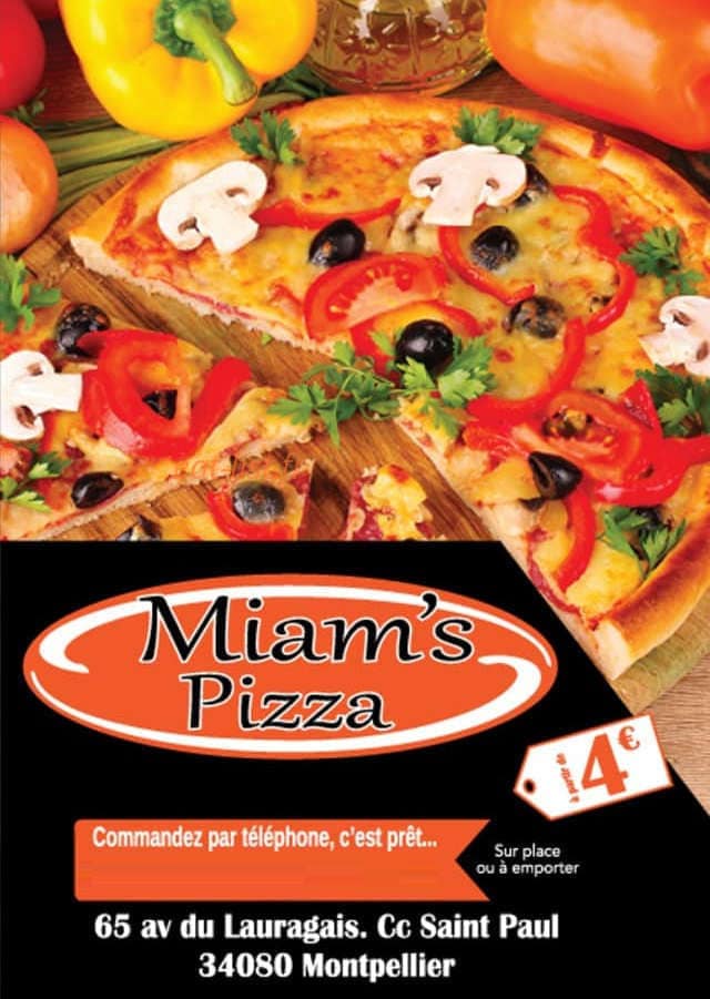 Miam's Pizza — carte page 1