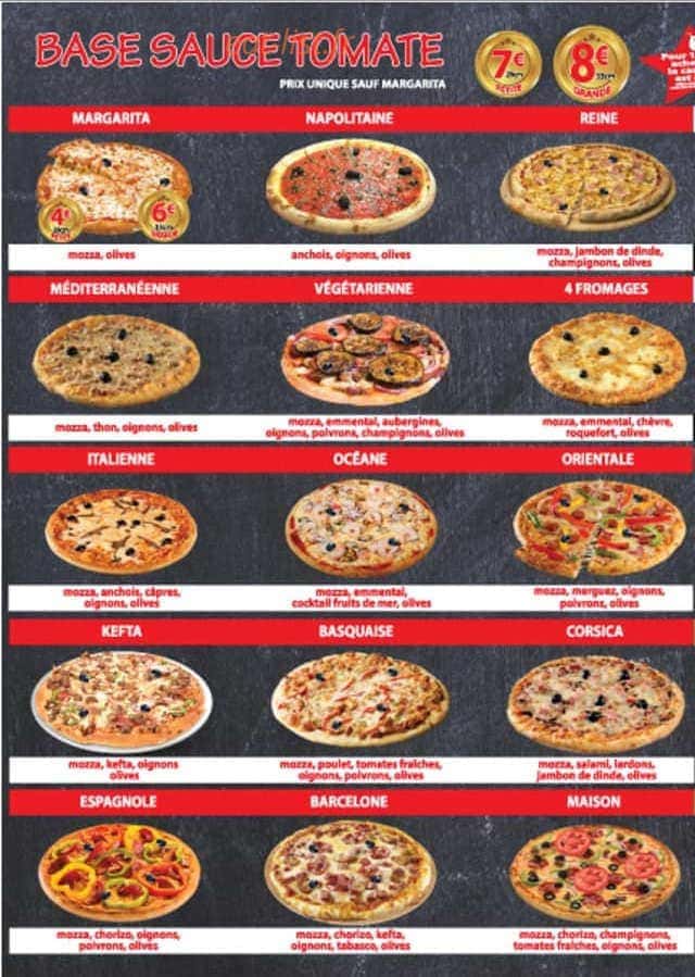 Miam's Pizza — carte page 3