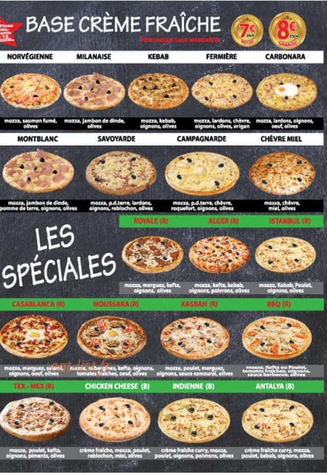 Miam's Pizza — carte page 4