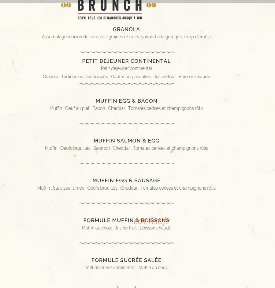 Moody Social Club — carte page 2
