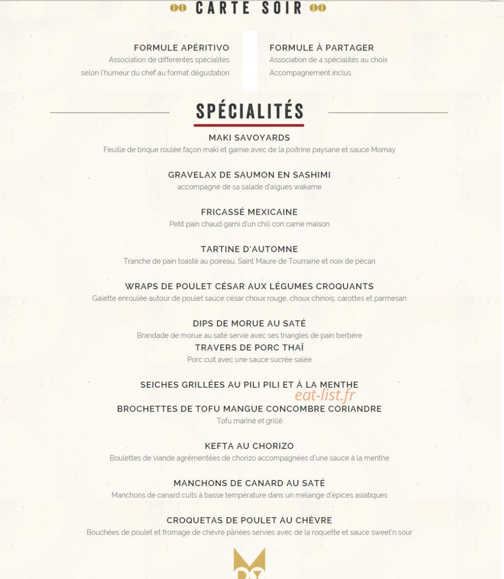 Moody Social Club — carte page 3