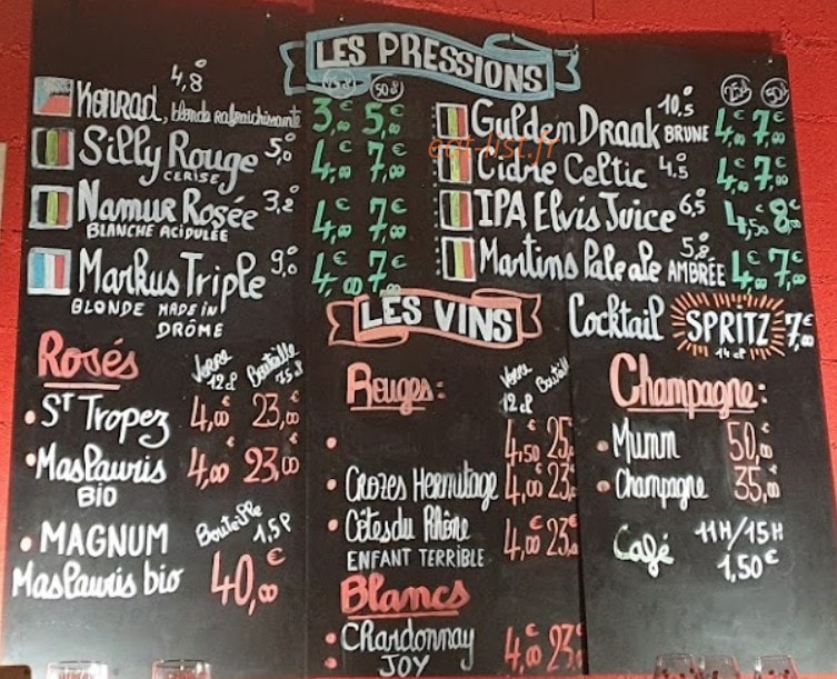 My Beers — carte page 1