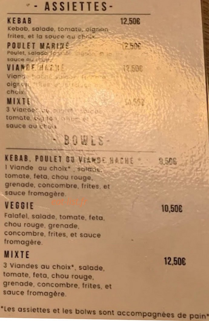 Nabab Kebab — carte page 4