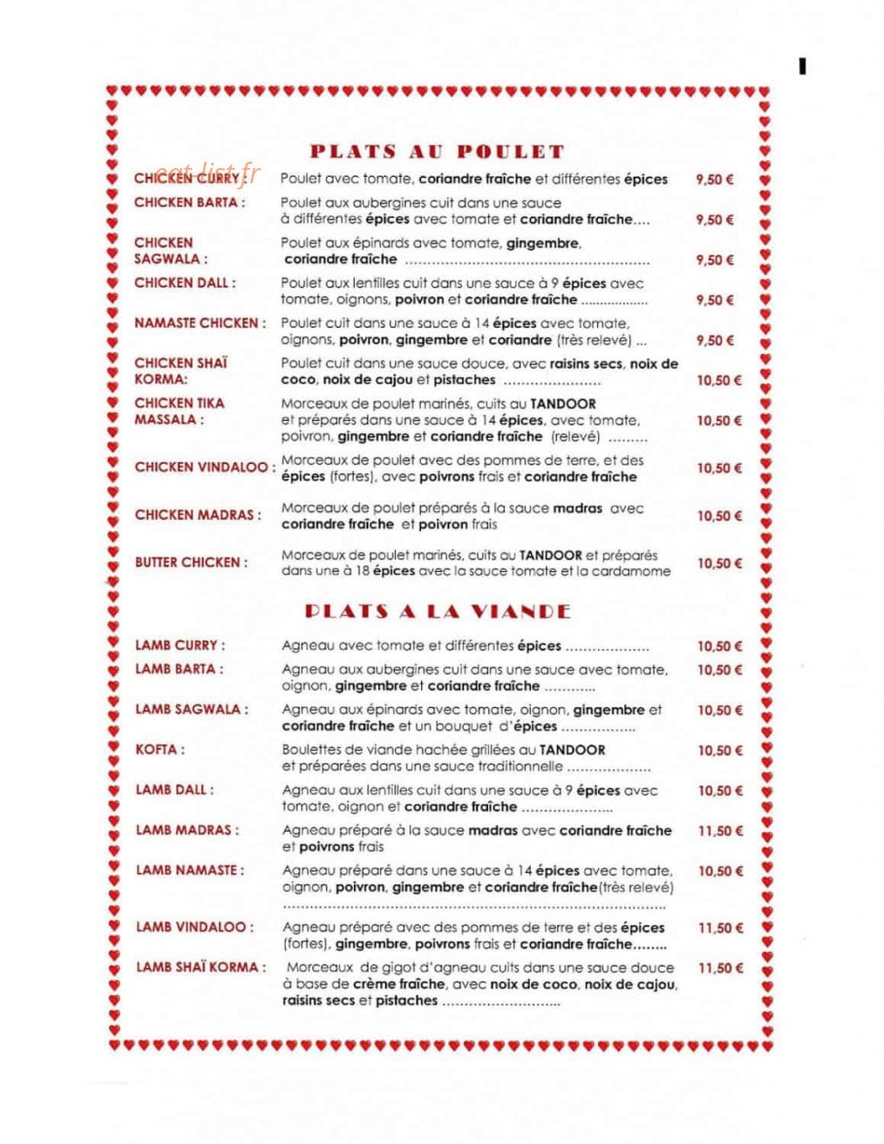 Namasté — carte page 2