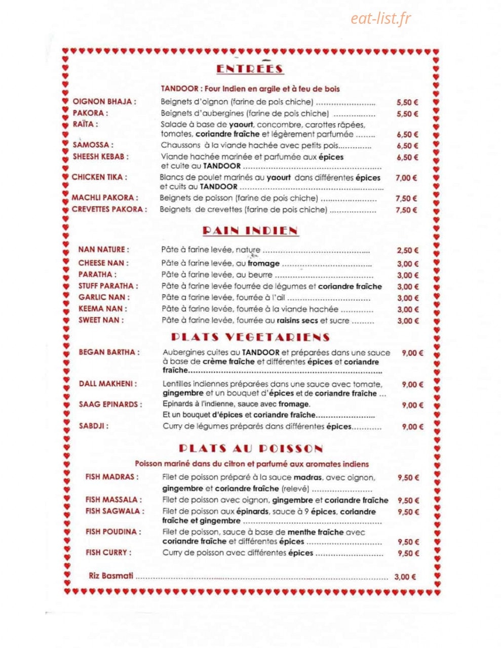 Namasté — carte page 1