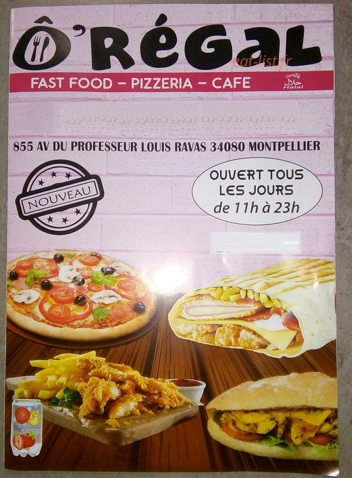 Ô'Régal — carte page 1