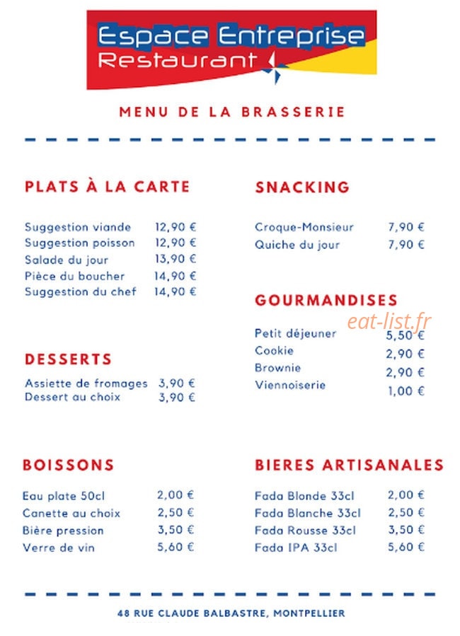 Ô Resto Garosud — carte page 1