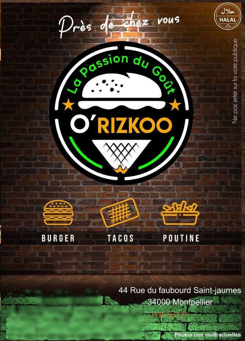 O'rizkoo — carte page 1