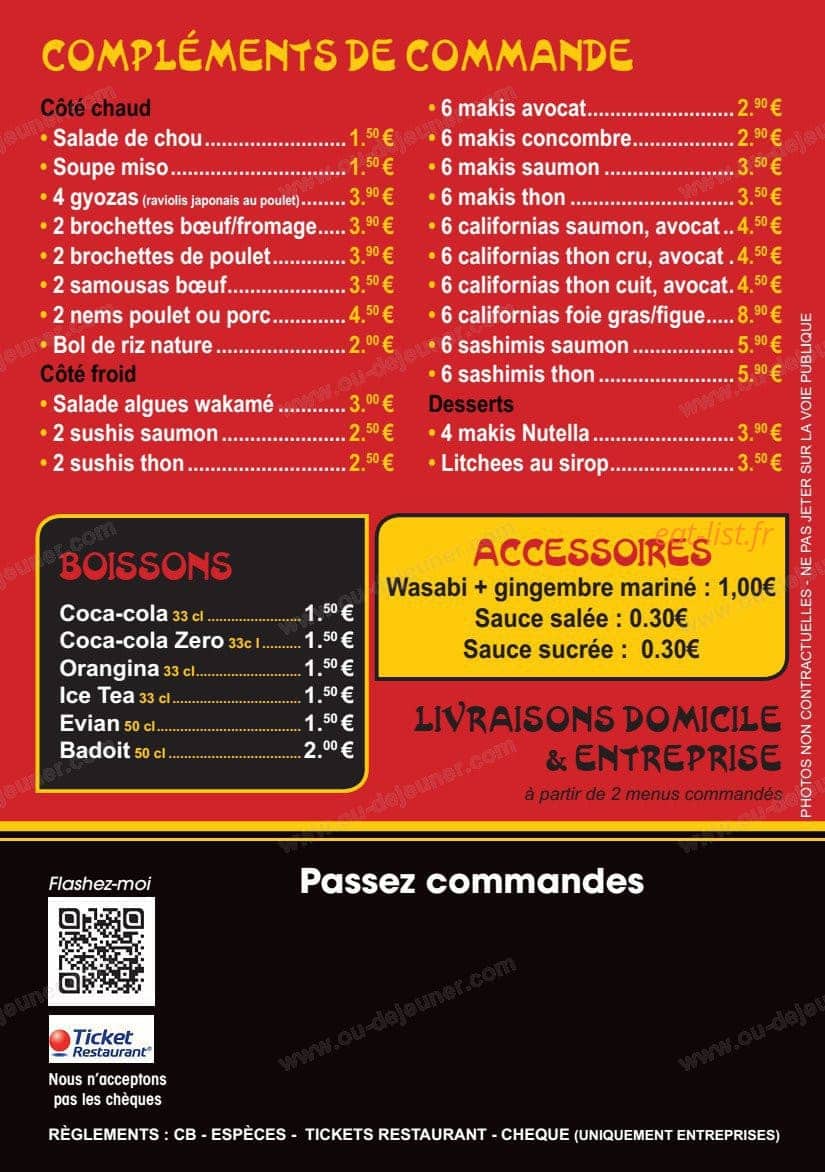 Odiki sushi — carte page 4
