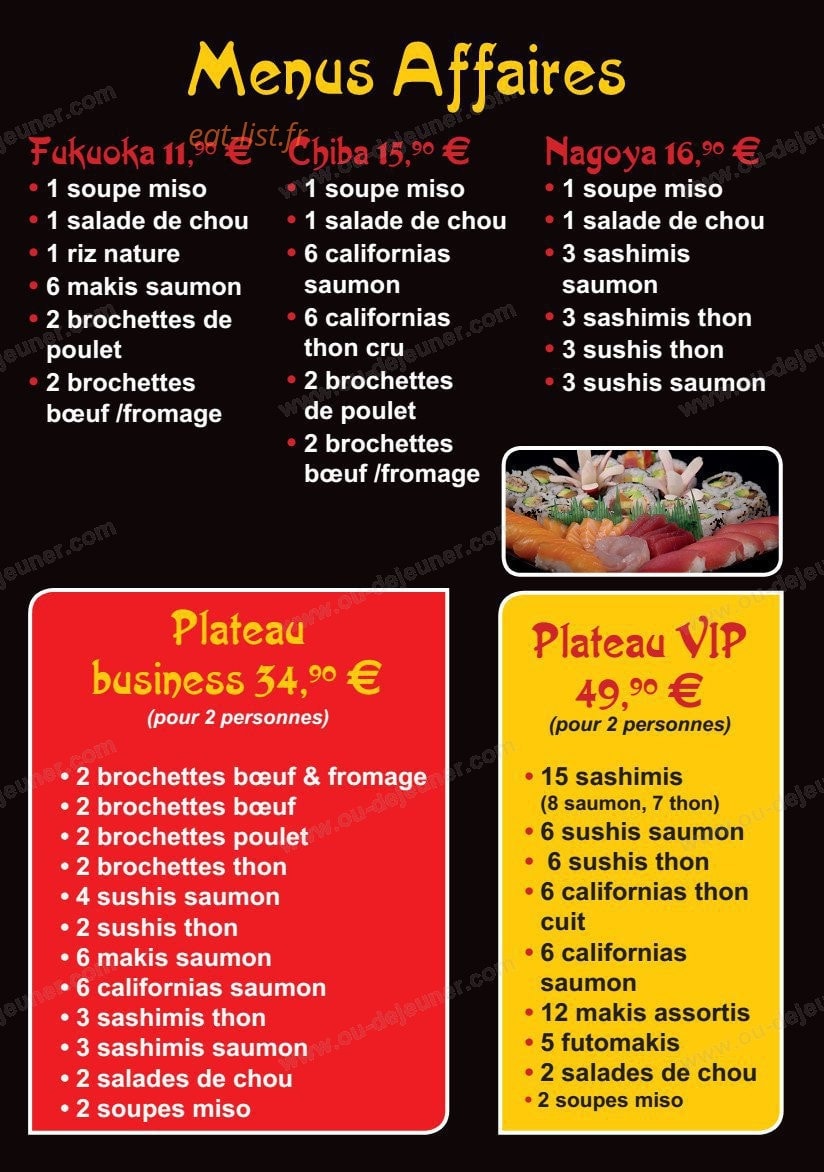 Odiki sushi — carte page 3