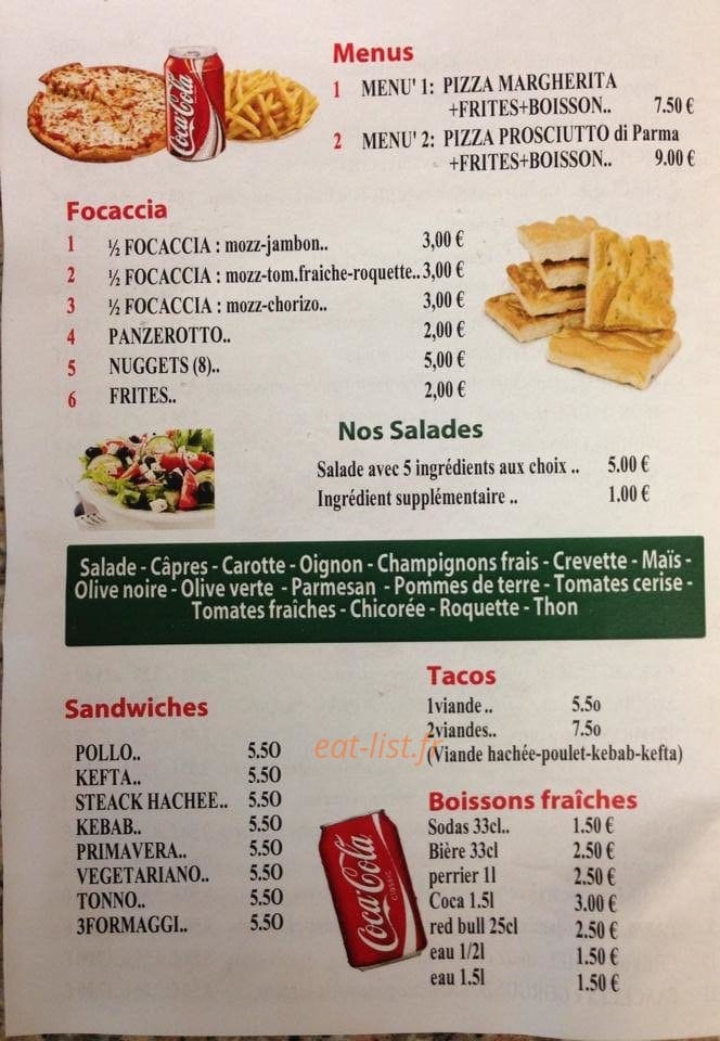 Parma pizza — carte page 4