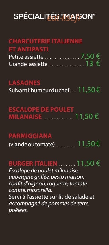 Pasta Cucina — carte page 6