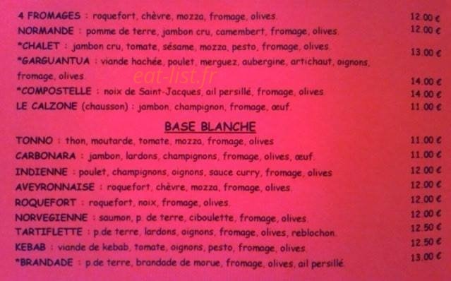 Persil' Pizz le chalet — carte page 2