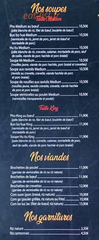 Phở King — carte page 2