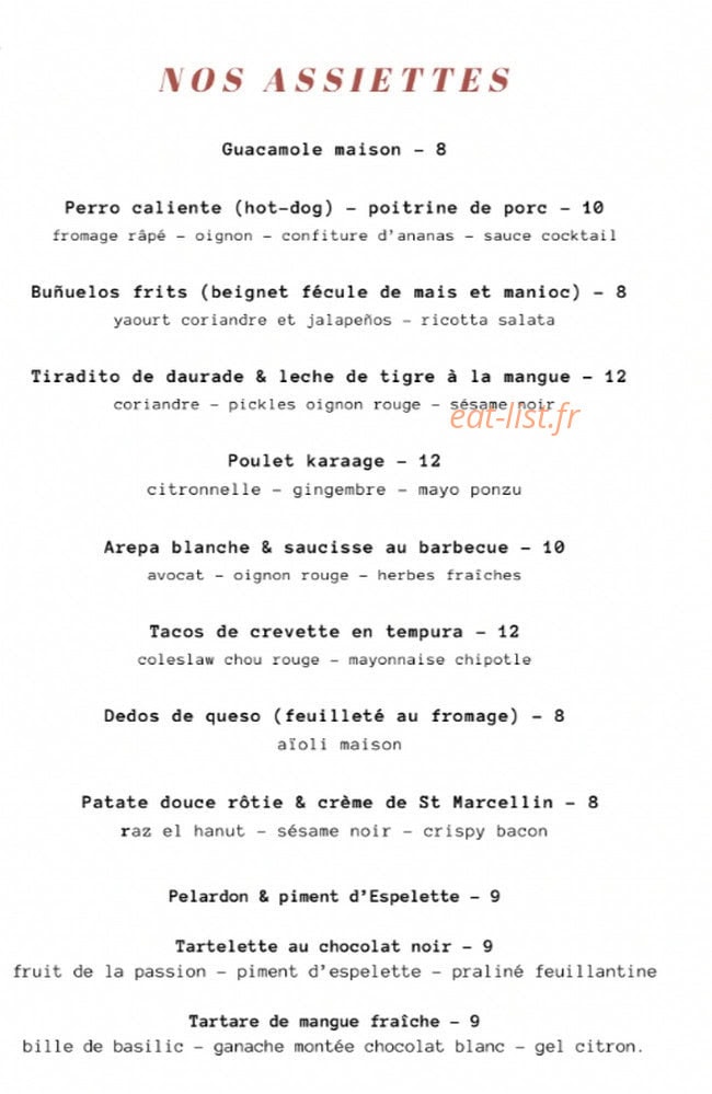Pinot Bistrot — carte page 2