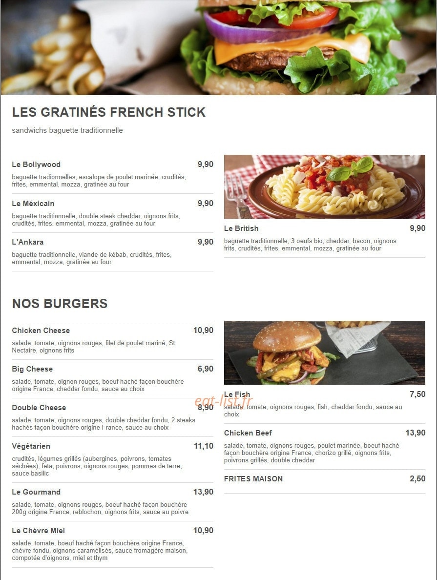 Pizz'Burg — carte page 2