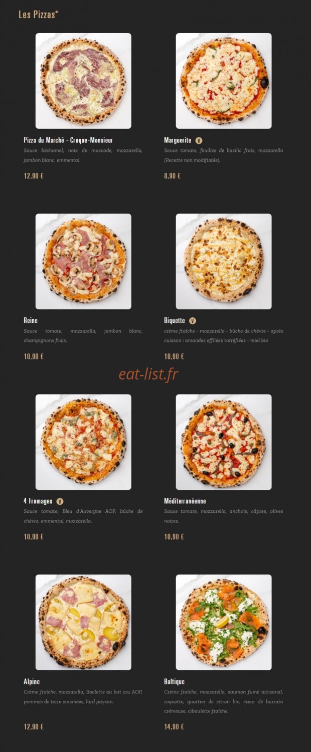 Pizza Cosy — carte page 1