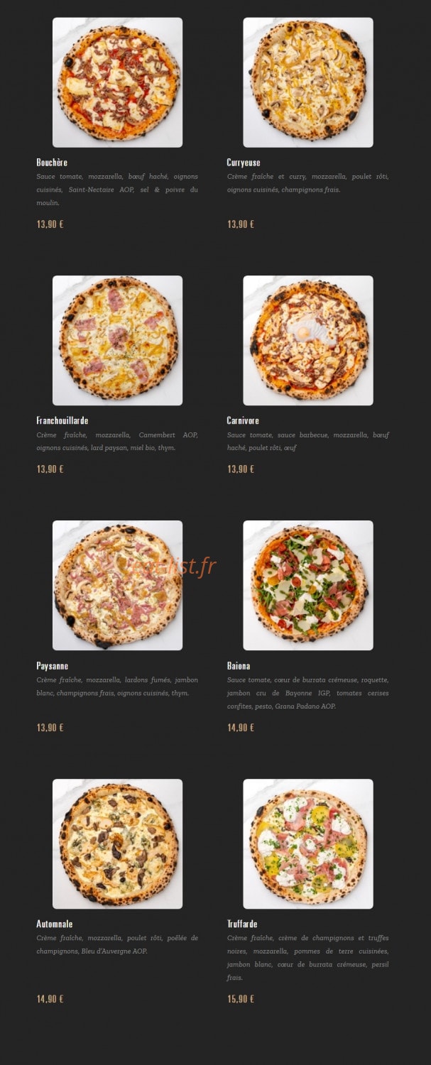 Pizza Cosy — carte page 2