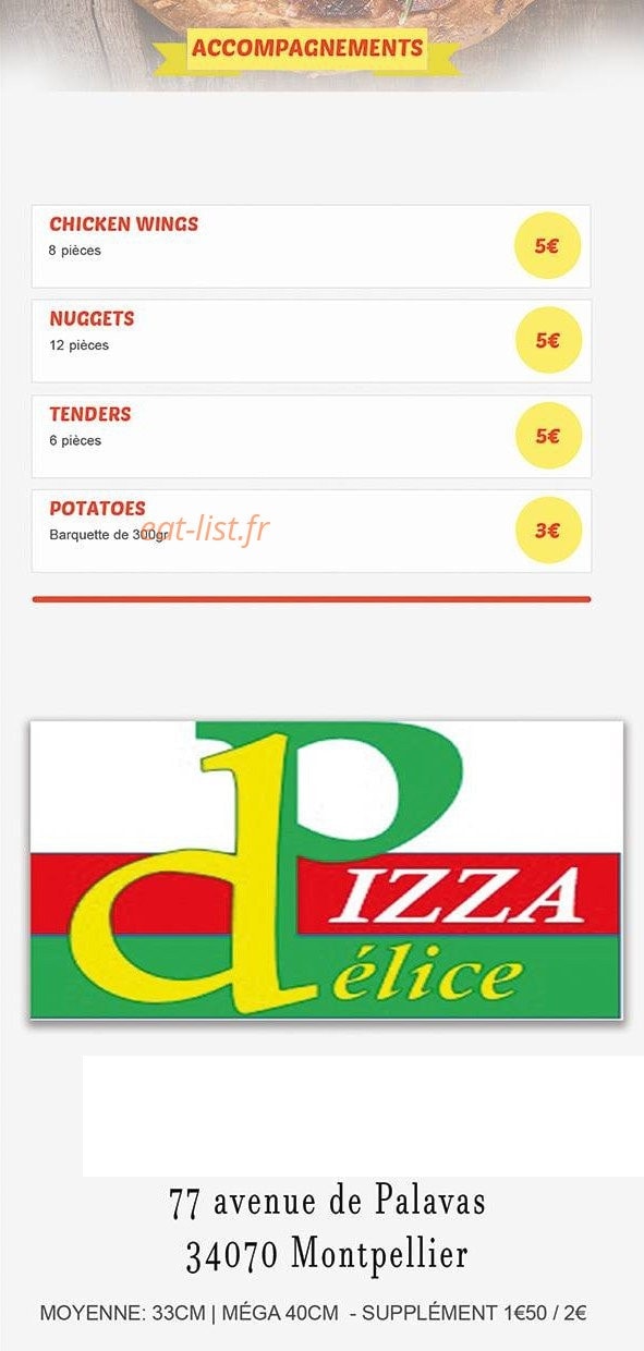 Pizza Délice — carte page 3