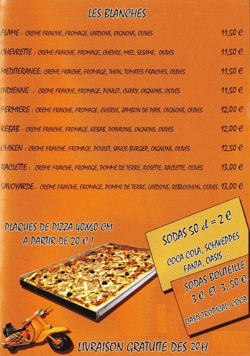 Pizza du jour — carte page 3