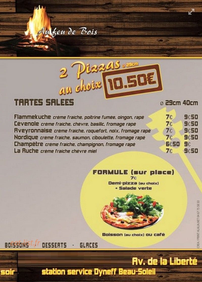 Pizza Helena — carte page 2