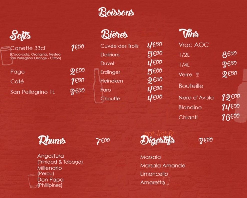 Pizza Marsala — carte page 4