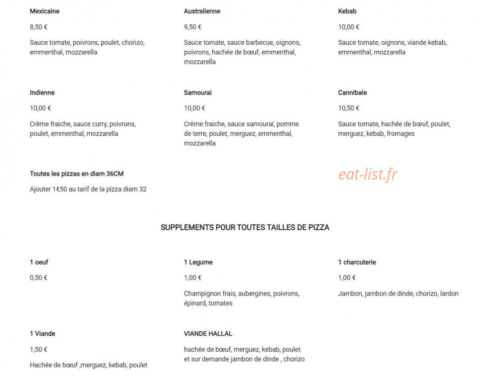pizza nona — carte page 3