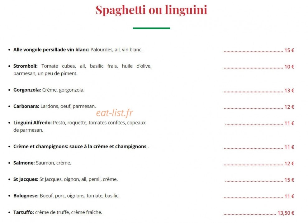 Pizzeria Sicilia — carte page 5