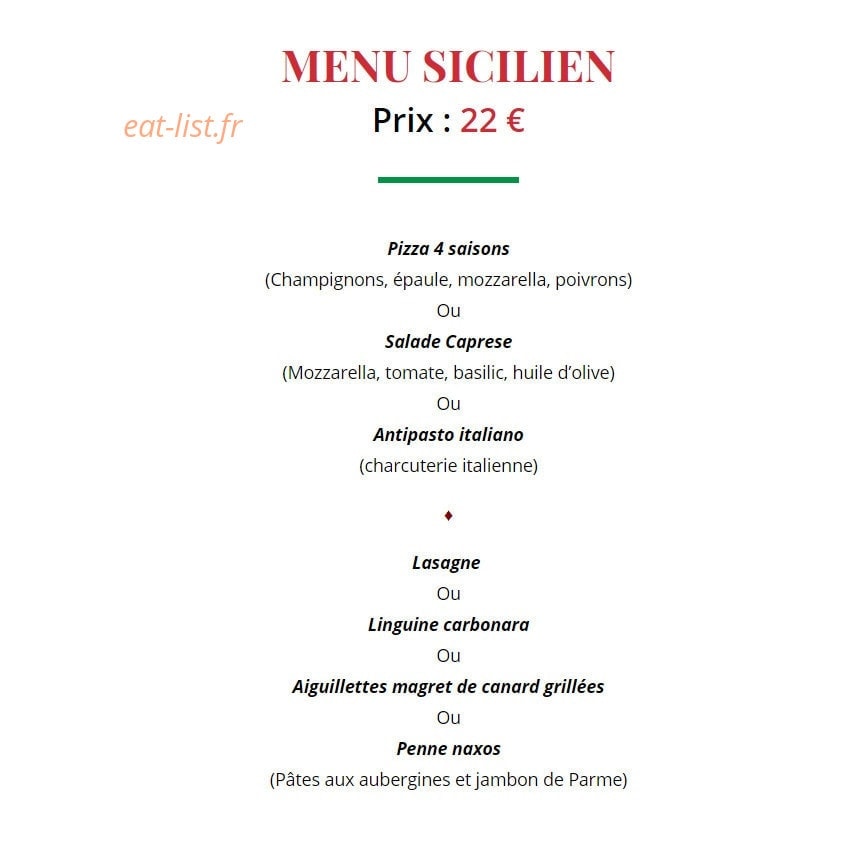 Pizzeria Sicilia — carte page 11