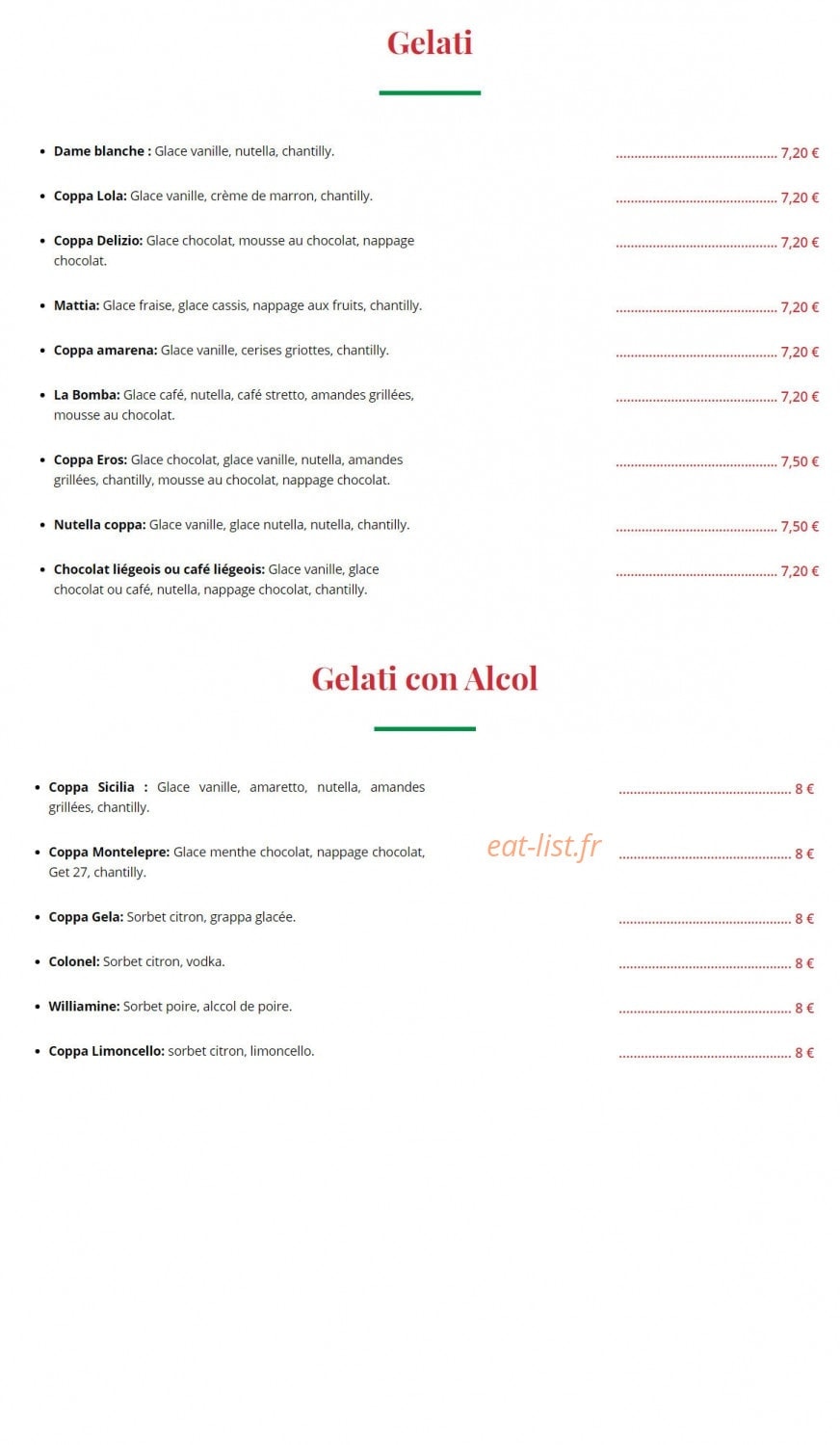 Pizzeria Sicilia — carte page 7
