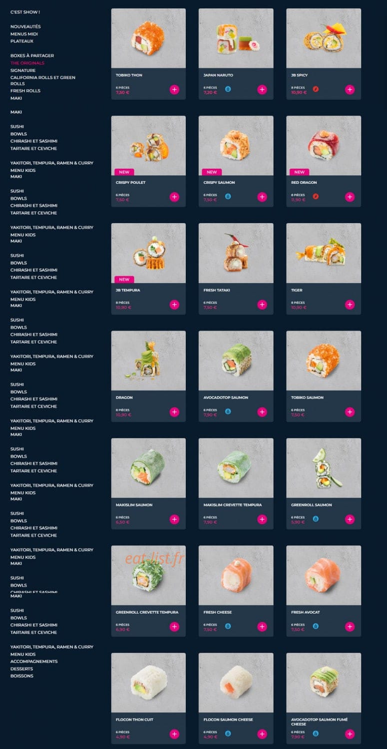 Planet Sushi — carte page 5