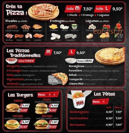 Pop Pizza — carte page 3
