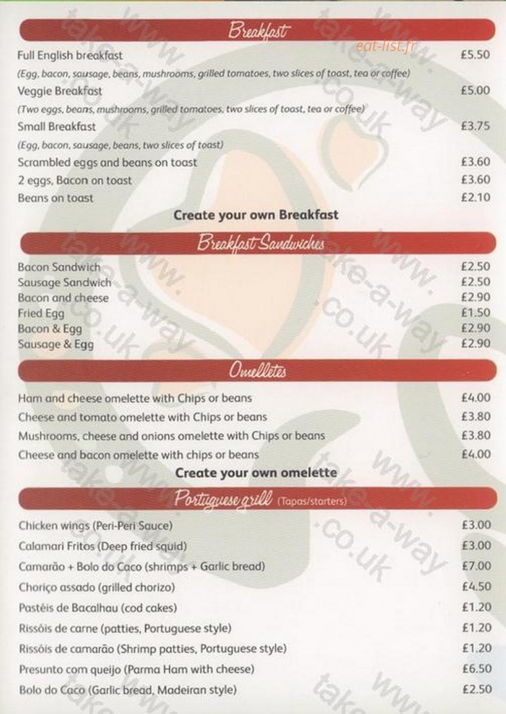 Portugues grill house — carte page 3